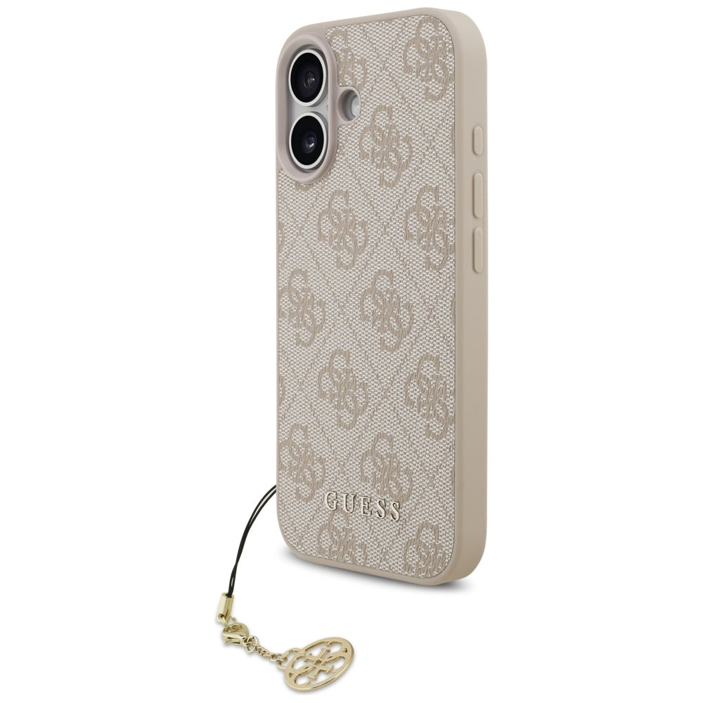 Etui MagSafe dla Apple iPhone 17, Guess, 4G Charm Cradle, Różowy