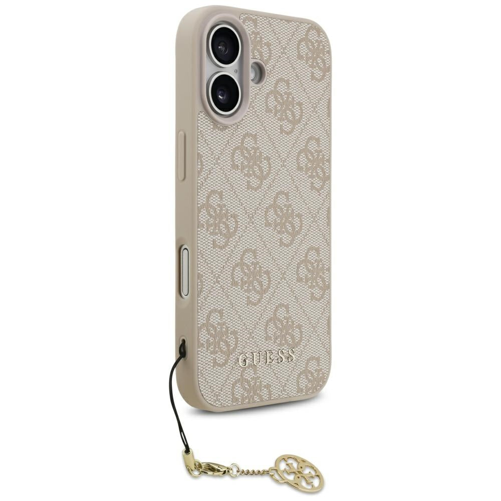 Etui MagSafe dla Apple iPhone 17, Guess, 4G Charm Cradle, Różowy