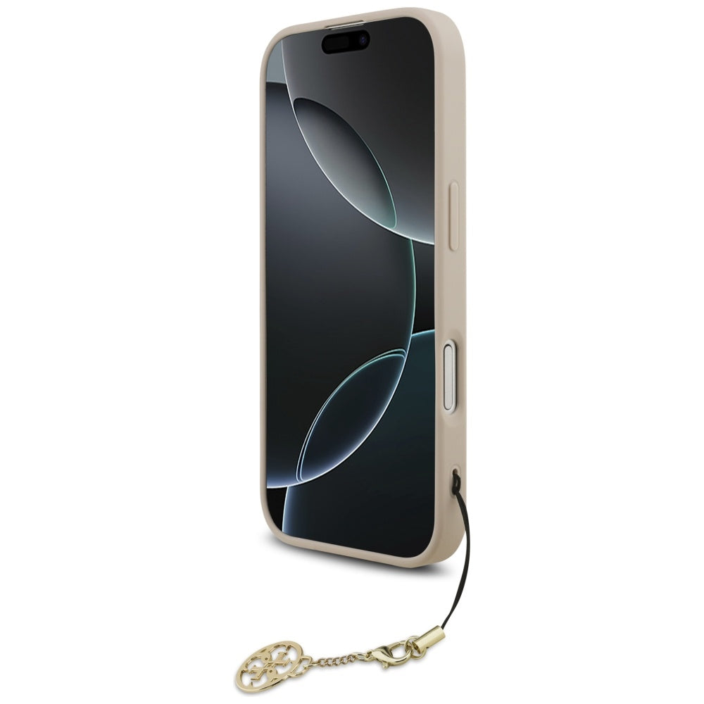 Etui MagSafe dla Apple iPhone 17, Guess, 4G Charm Cradle, Różowy