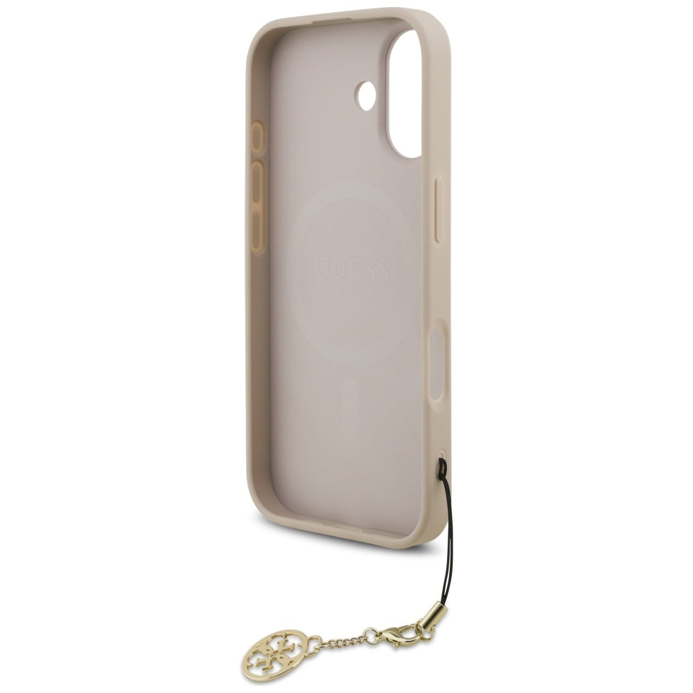 Etui MagSafe dla Apple iPhone 17, Guess, 4G Charm Cradle, Różowy