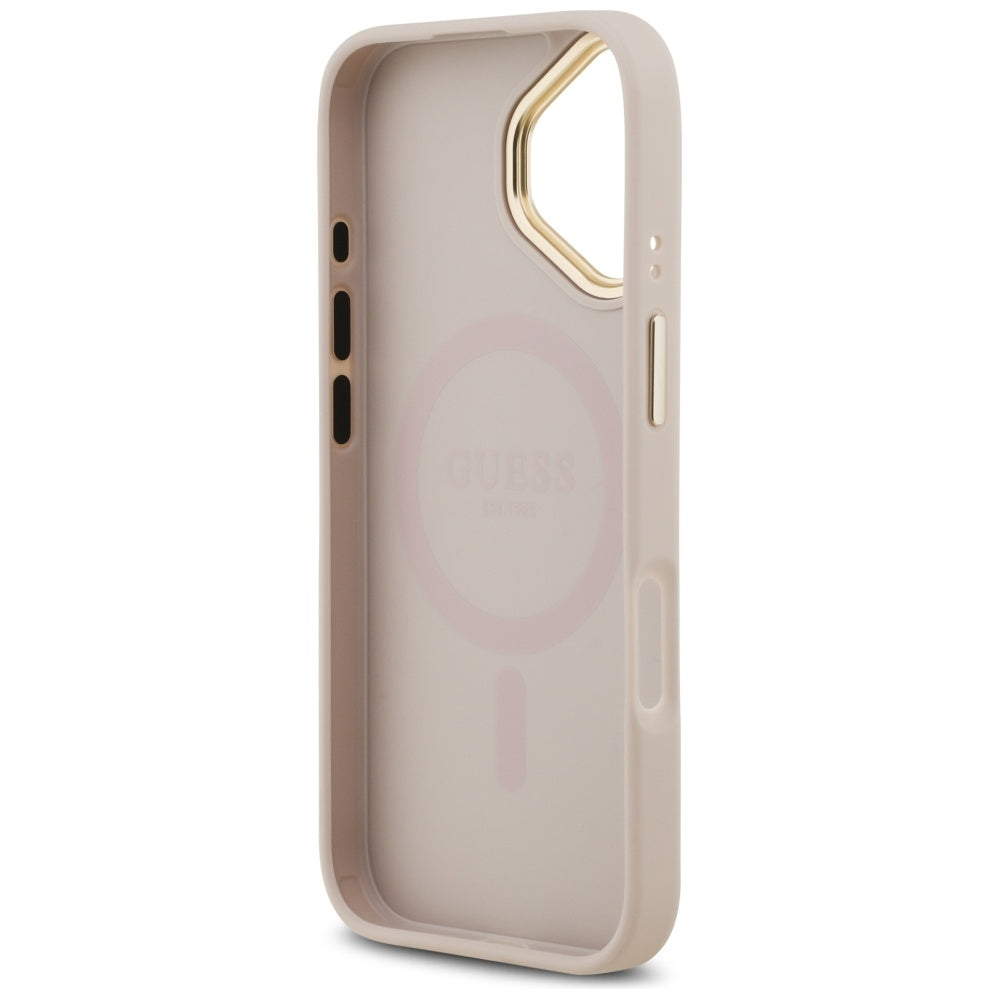Etui MagSafe dla Apple iPhone 17, Guess, 4G Classic, Różowy