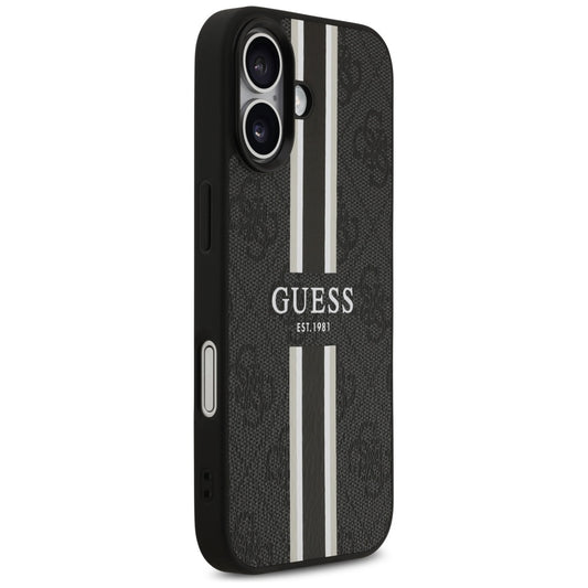 MagSafe Case for Apple iPhone 17, Guess, 4G Printed Stripes, Black