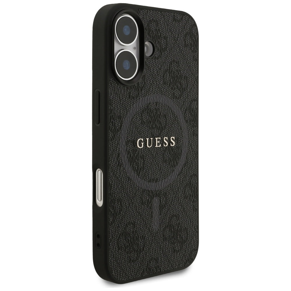 Etui MagSafe dla Apple iPhone 17, Guess, 4G Ring Classic Logo, Czarne