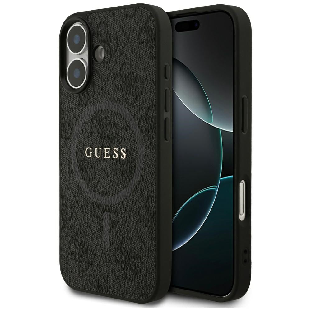 Etui MagSafe dla Apple iPhone 17, Guess, 4G Ring Classic Logo, Czarne