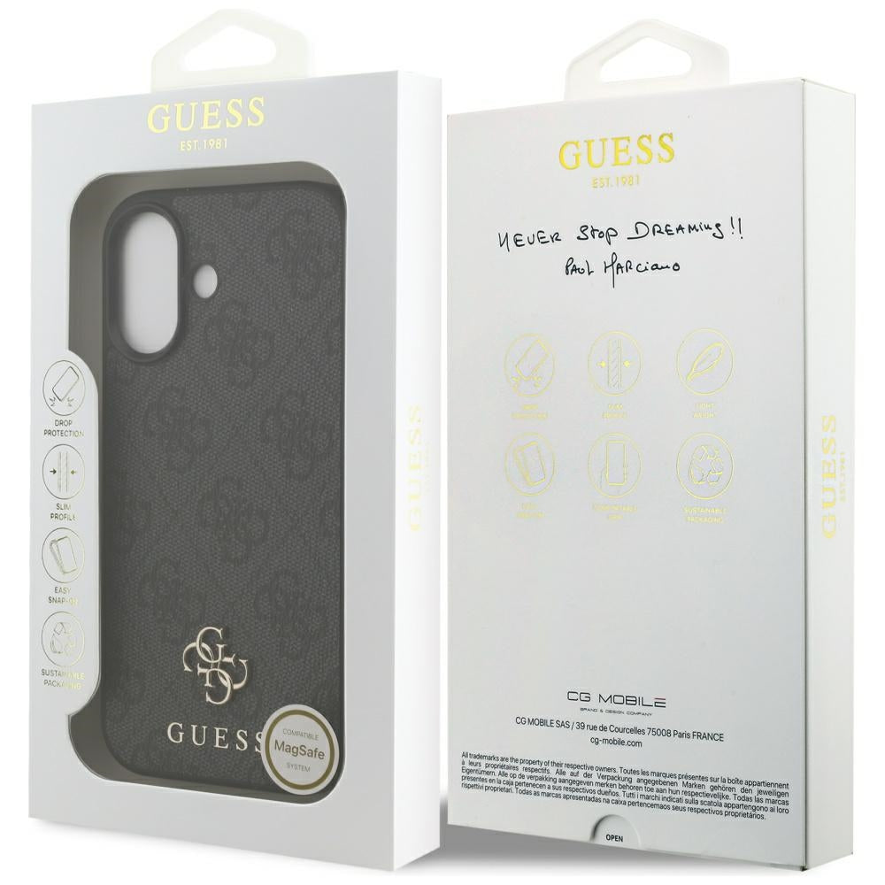 Etui MagSafe dla Apple iPhone 17, Guess, 4G Small and Classic Logo, Czarne