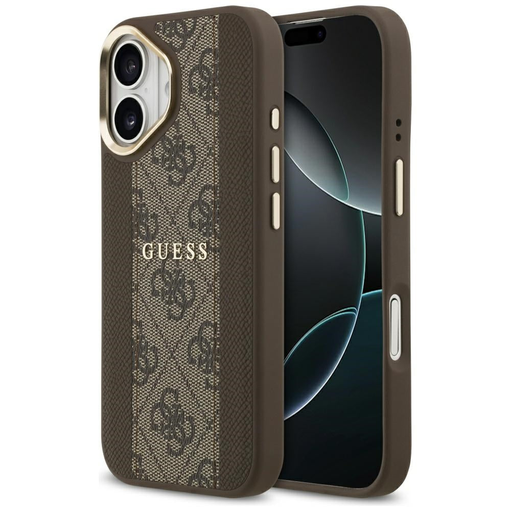 MagSafe Case for Apple iPhone 17, Guess, 4G Stripe, Brown