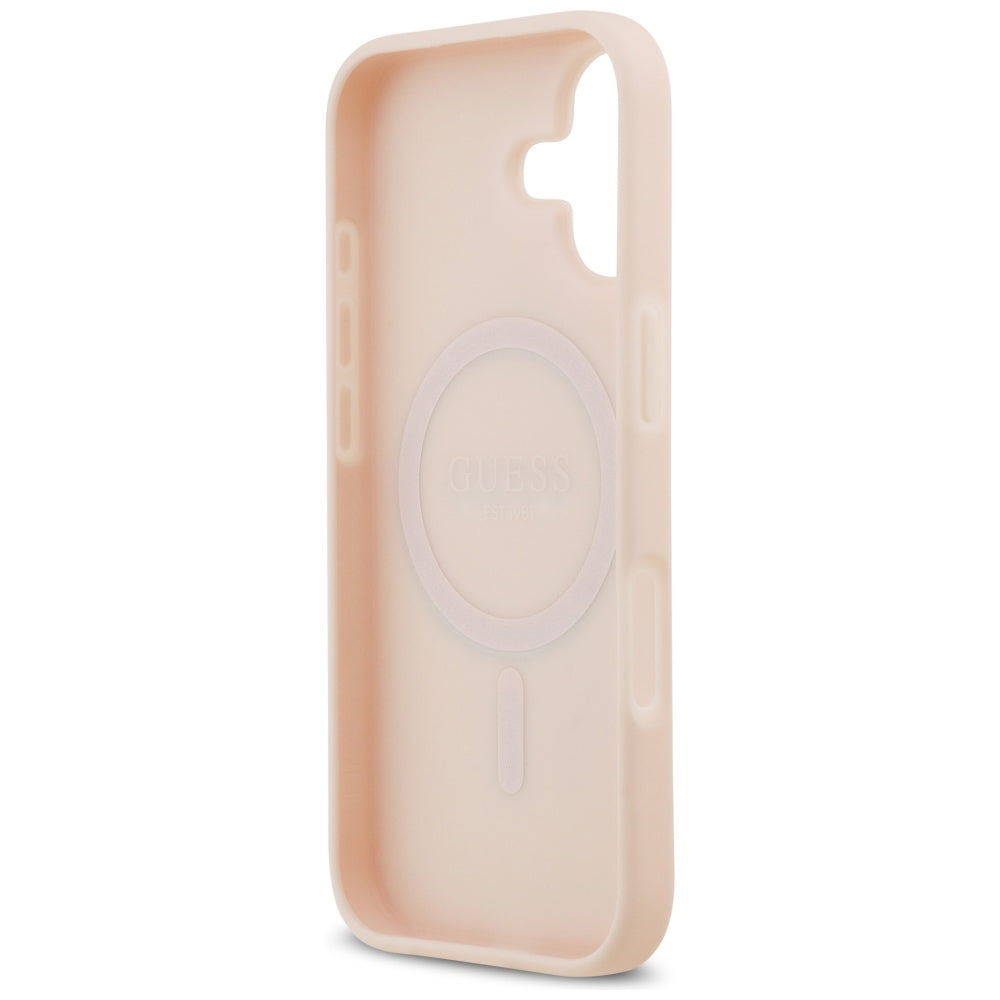 Etui MagSafe dla Apple iPhone 17, Guess, Grained Flowers, Różowy