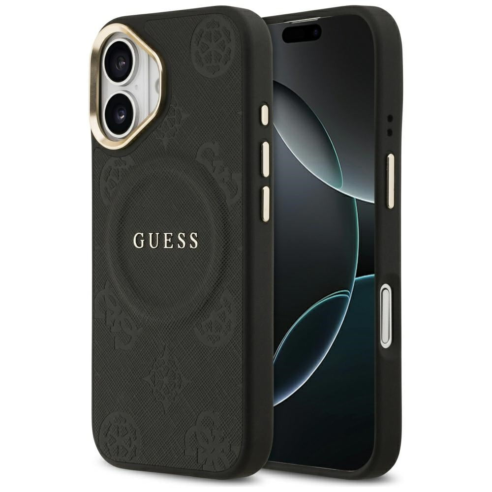 Etui MagSafe dla Apple iPhone 17, Guess, Peony Hot Stamp, Czarne