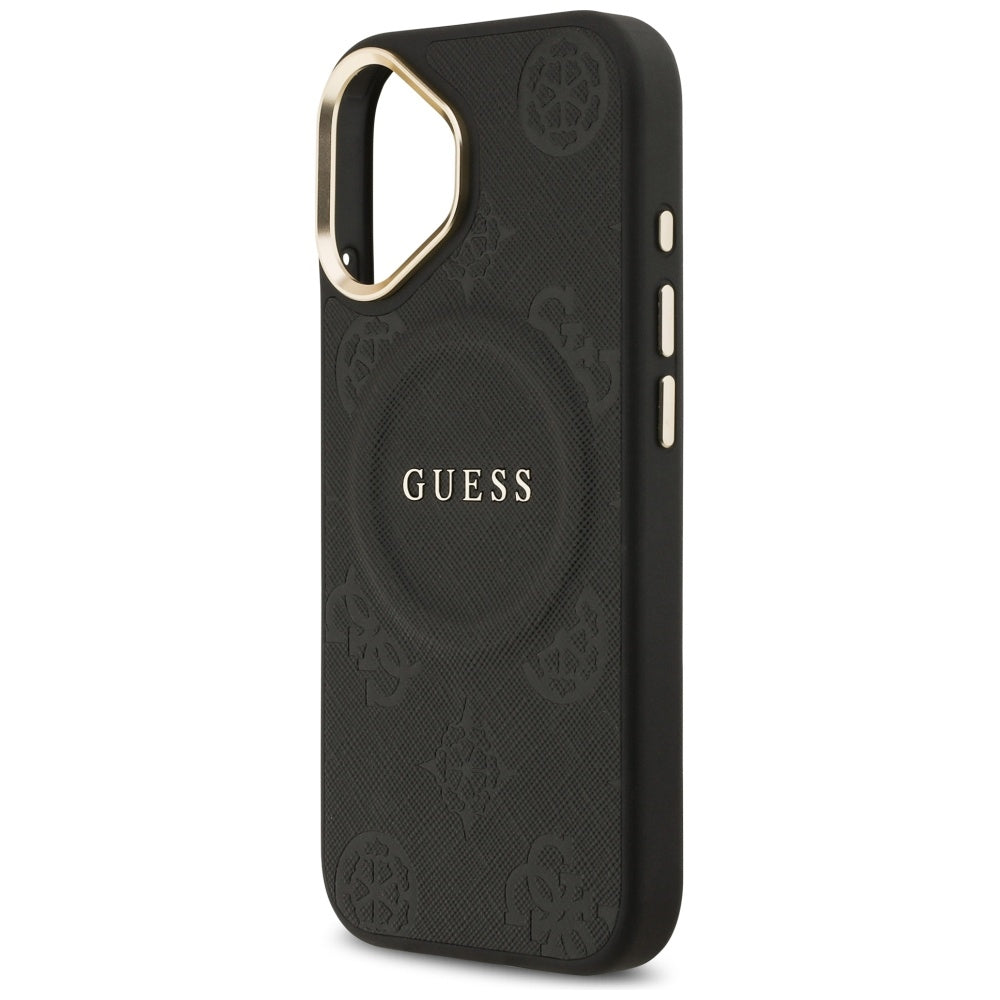 Etui MagSafe dla Apple iPhone 17, Guess, Peony Hot Stamp, Czarne