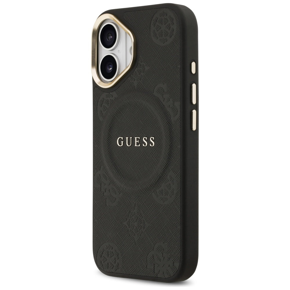 Etui MagSafe dla Apple iPhone 17, Guess, Peony Hot Stamp, Czarne
