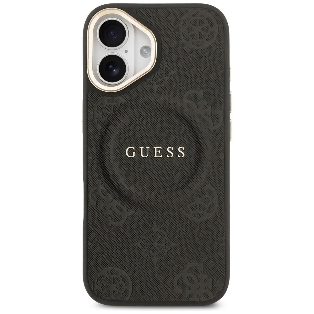 Etui MagSafe dla Apple iPhone 17, Guess, Peony Hot Stamp, Czarne