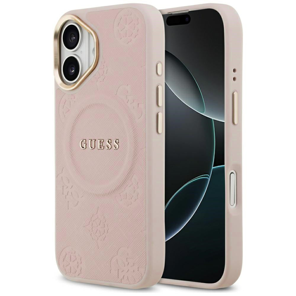 Etui MagSafe dla Apple iPhone 17, Guess, Peony Hot Stamp, Różowy