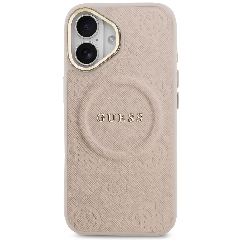Etui MagSafe dla Apple iPhone 17, Guess, Peony Hot Stamp, Różowy
