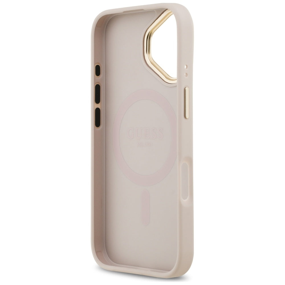 Etui MagSafe dla Apple iPhone 17, Guess, Peony Hot Stamp, Różowy