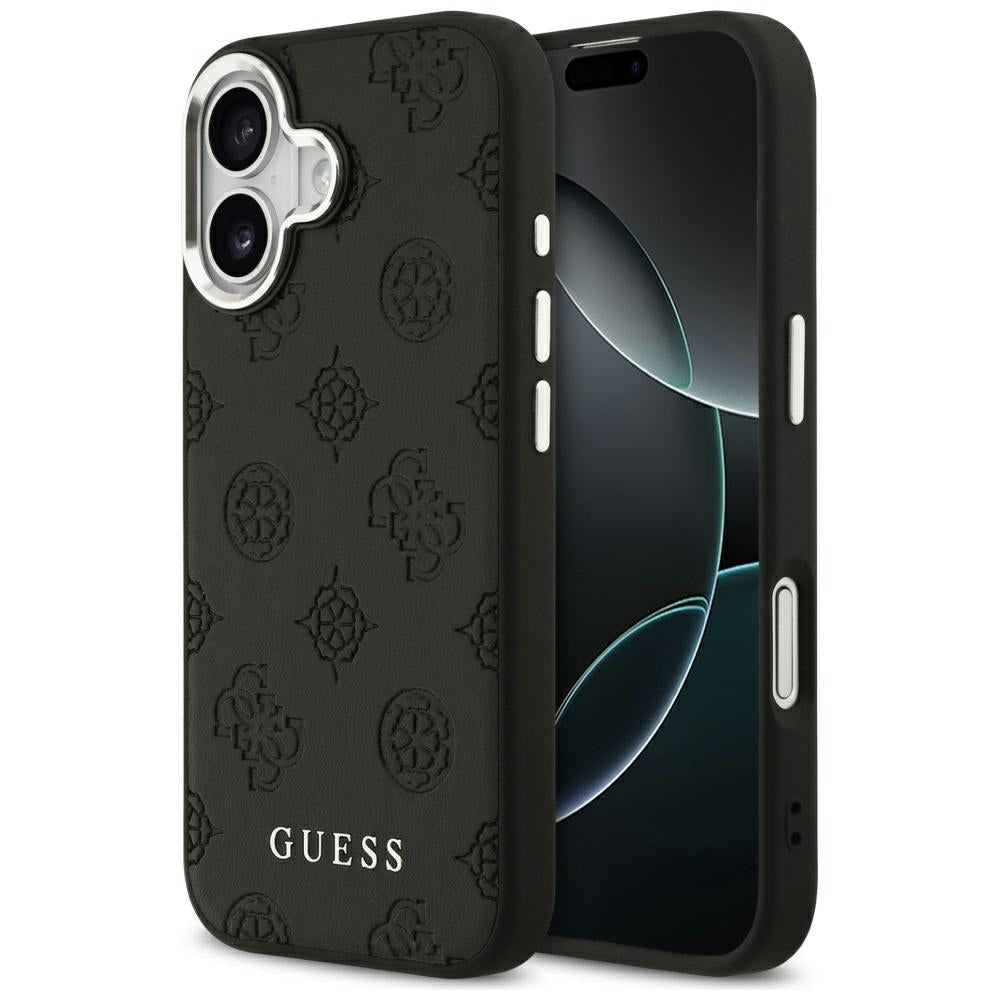 Etui MagSafe dla Apple iPhone 17, Guess, Peony Hot Stamp Script, Czarne