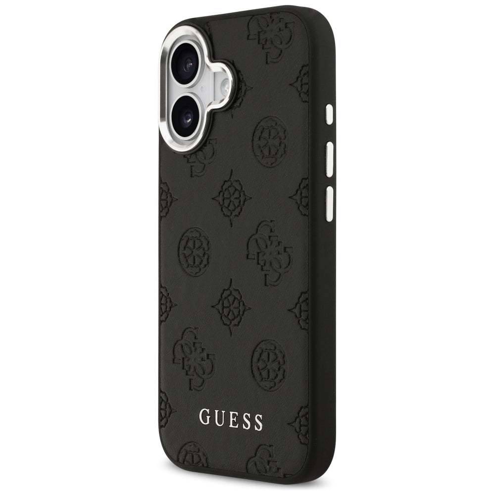 Etui MagSafe dla Apple iPhone 17, Guess, Peony Hot Stamp Script, Czarne