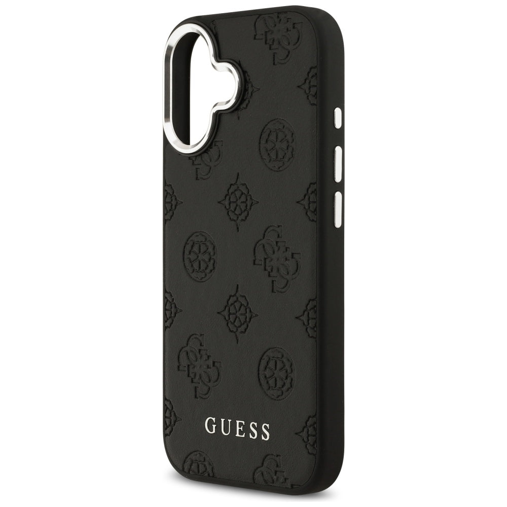 Etui MagSafe dla Apple iPhone 17, Guess, Peony Hot Stamp Script, Czarne