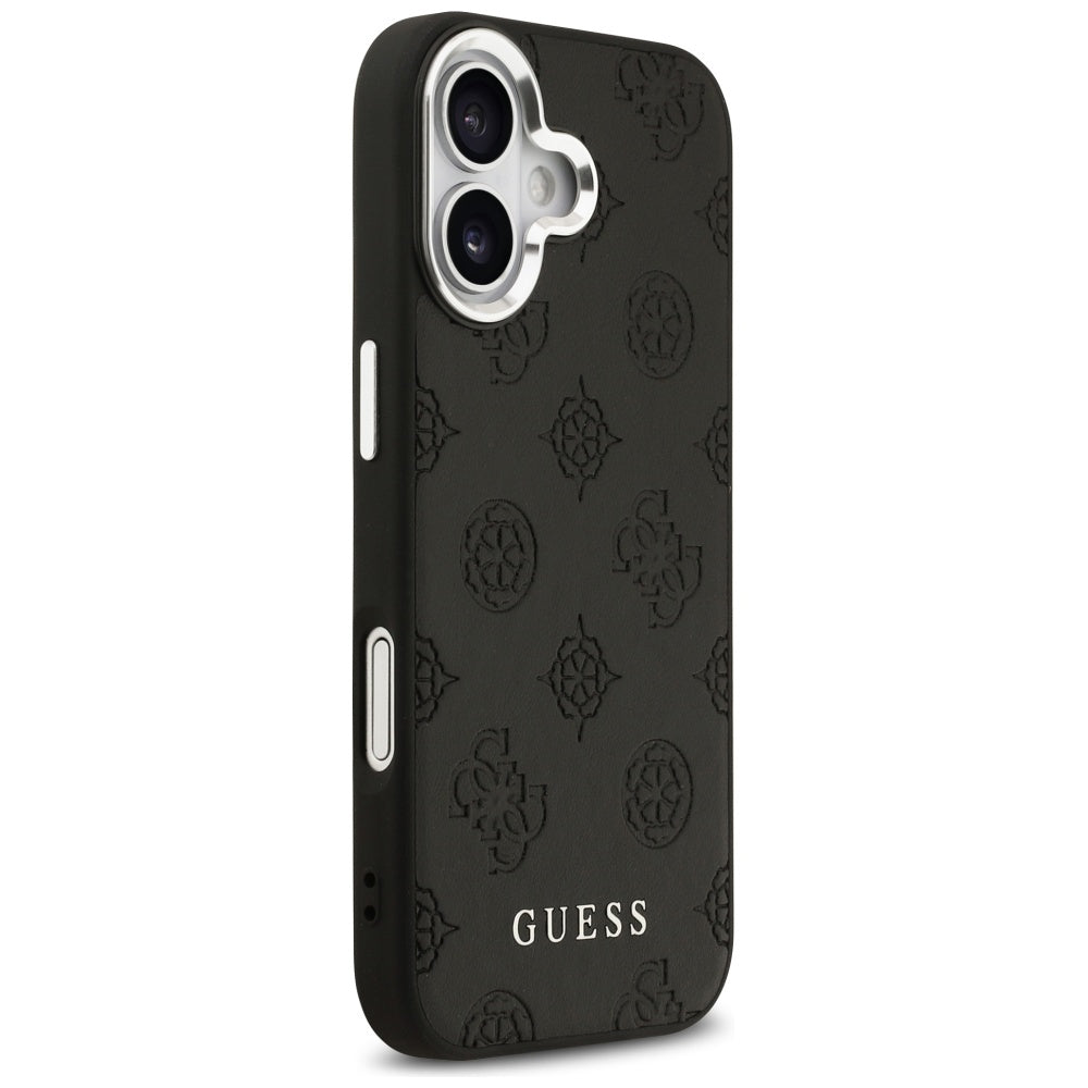 Etui MagSafe dla Apple iPhone 17, Guess, Peony Hot Stamp Script, Czarne