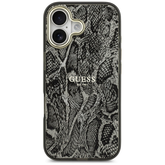 Etui MagSafe dla Apple iPhone 17, Guess, Python Pattern, Czarne