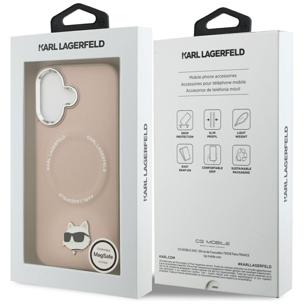 Etui MagSafe dla Apple iPhone 17, Karl Lagerfeld, Choupette Pin, Różowy