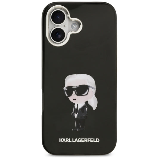 Etui MagSafe dla Apple iPhone 17, Karl Lagerfeld, IML Aquarelle Karl Ikonik, Czarne
