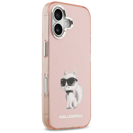 Etui MagSafe dla Apple iPhone 17, Karl Lagerfeld, IML Aquarelle Logo Choupette, Różowy