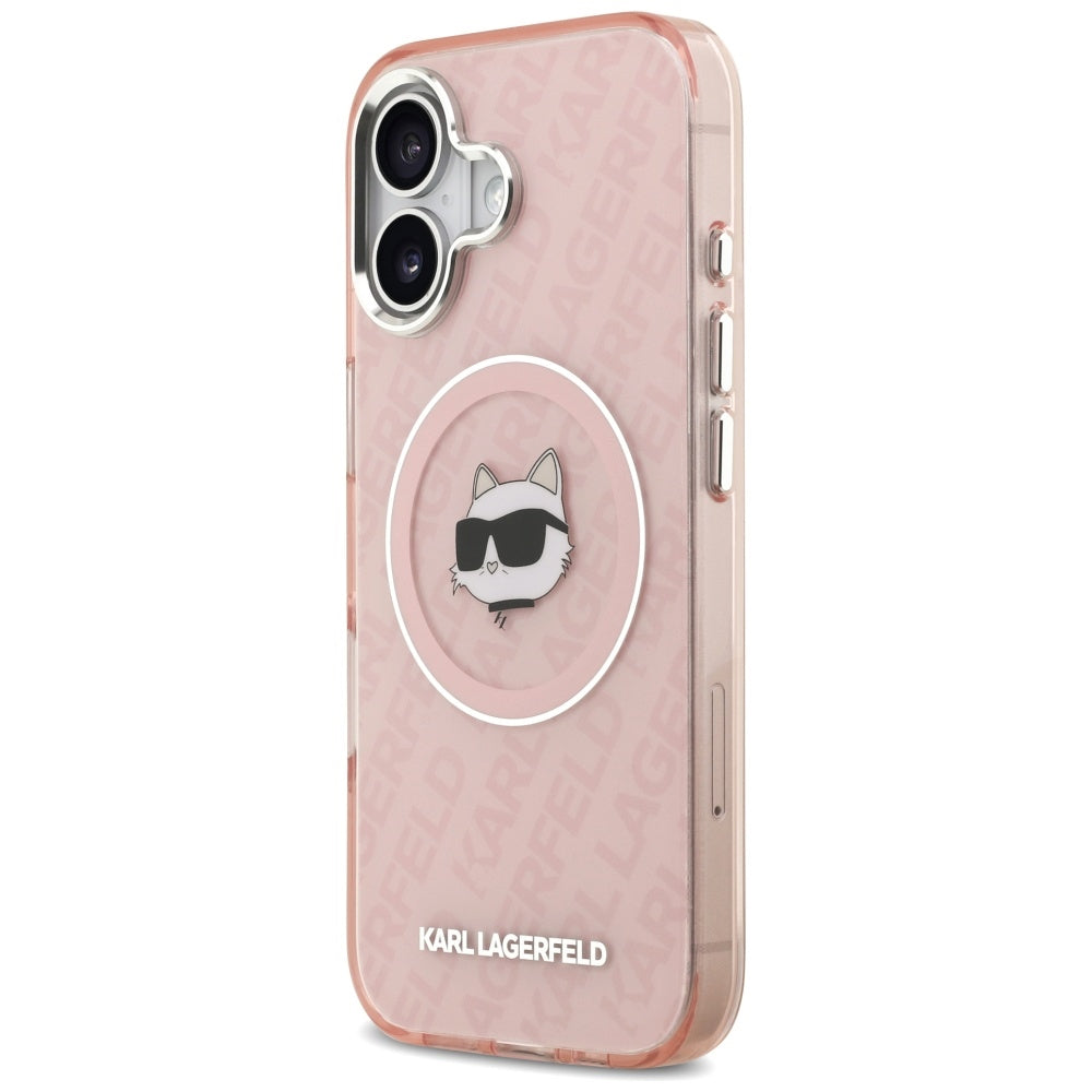 Etui MagSafe dla Apple iPhone 17, Karl Lagerfeld, IML Choupette`s Head, Różowy
