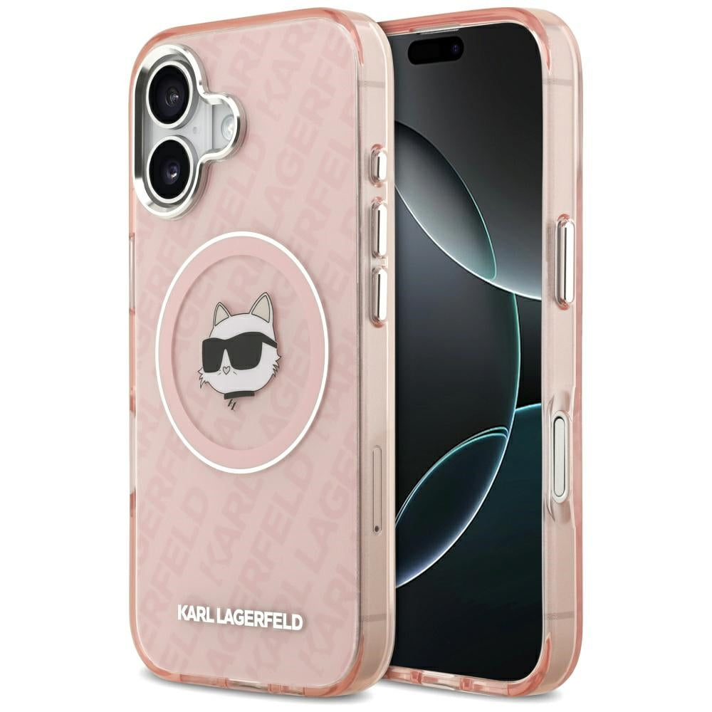 Etui MagSafe dla Apple iPhone 17, Karl Lagerfeld, IML Choupette`s Head, Różowy