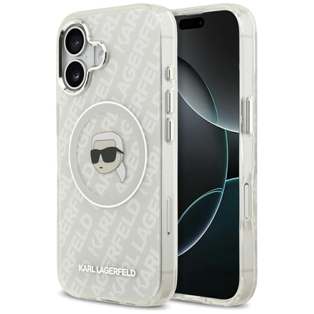 Etui MagSafe dla Apple iPhone 17, Karl Lagerfeld, IML Karl`s Head, Szare
