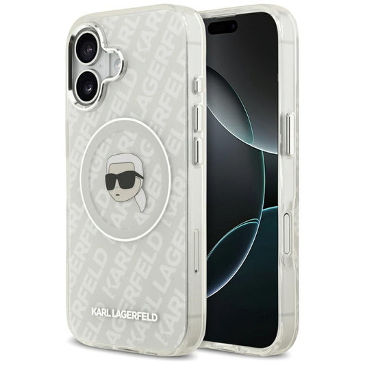 Etui MagSafe dla Apple iPhone 17, Karl Lagerfeld, IML Karl`s Head, Szare