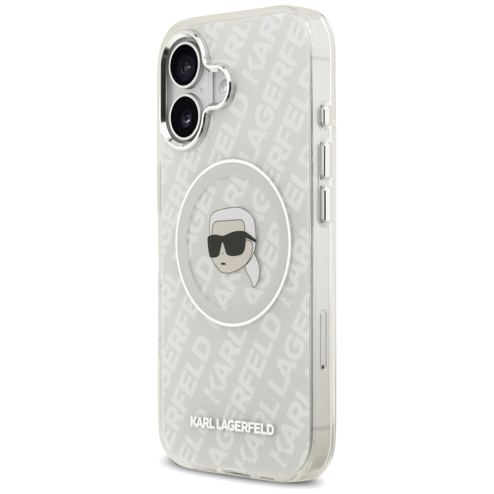 Etui MagSafe dla Apple iPhone 17, Karl Lagerfeld, IML Karl`s Head, Szare