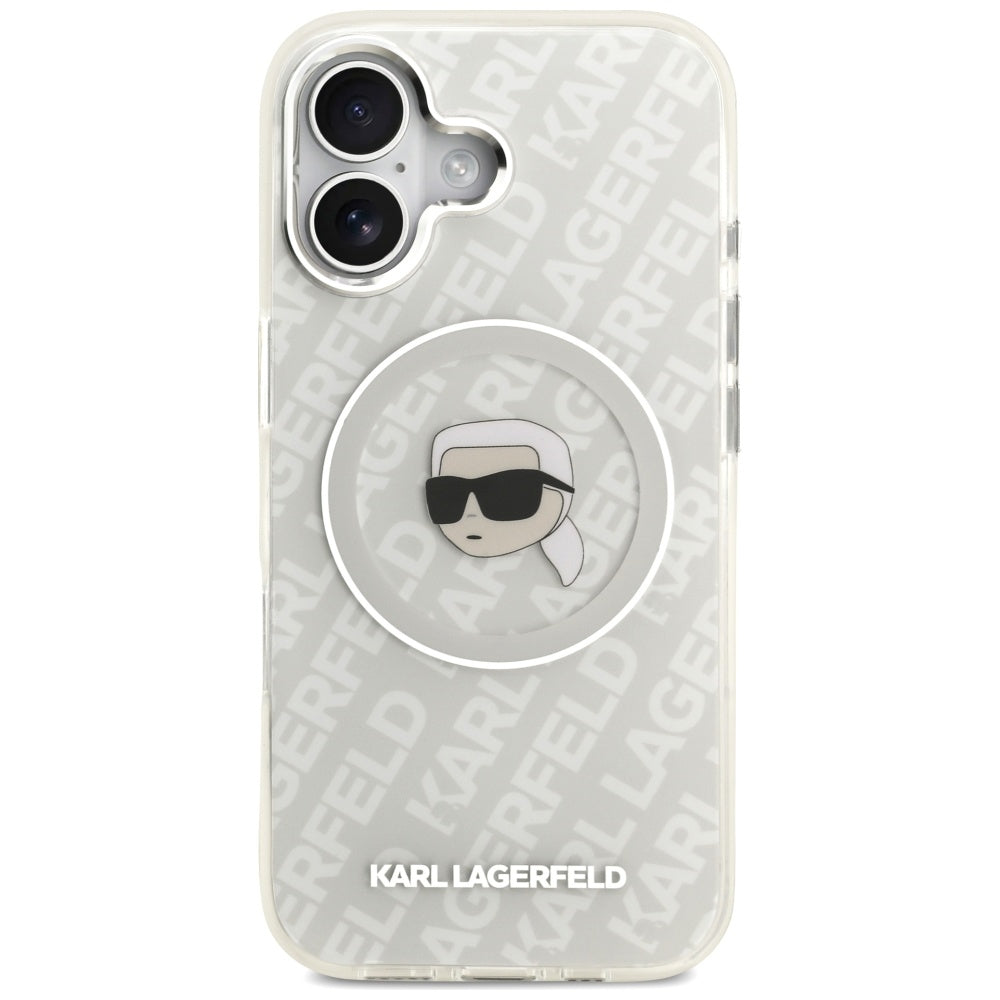 Etui MagSafe dla Apple iPhone 17, Karl Lagerfeld, IML Karl`s Head, Szare
