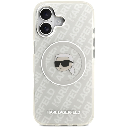 Etui MagSafe dla Apple iPhone 17, Karl Lagerfeld, IML Karl`s Head, Szare