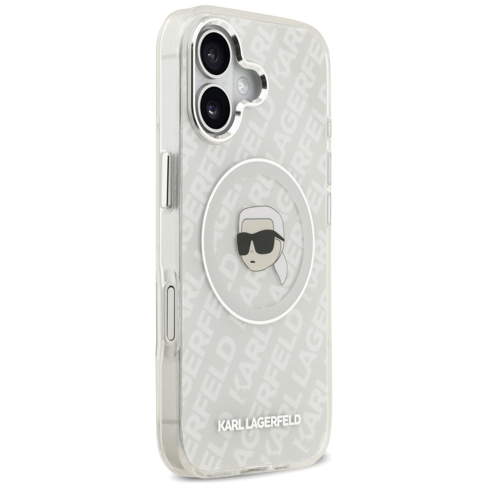 Etui MagSafe dla Apple iPhone 17, Karl Lagerfeld, IML Karl`s Head, Szare