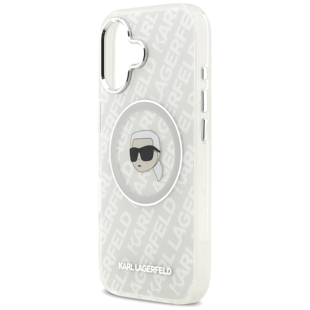 Etui MagSafe dla Apple iPhone 17, Karl Lagerfeld, IML Karl`s Head, Szare