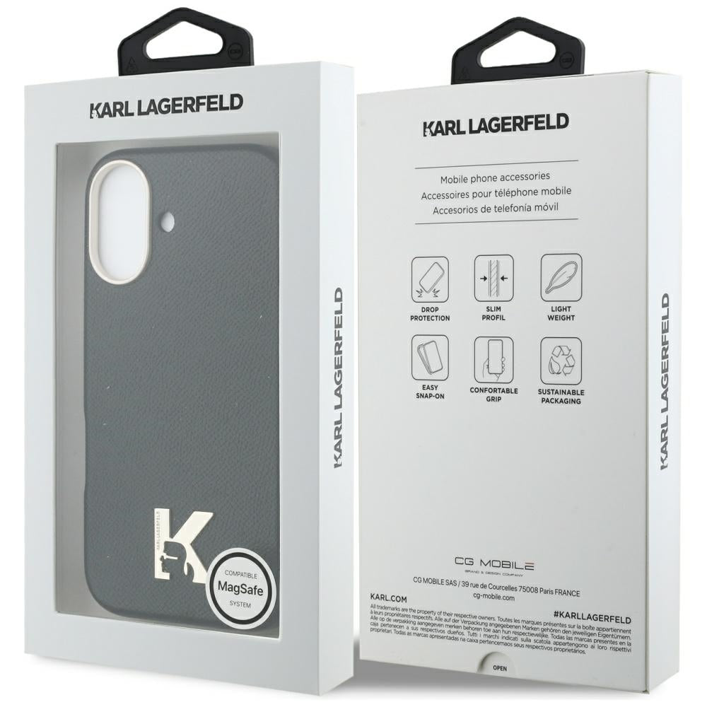 Etui MagSafe dla Apple iPhone 17, Karl Lagerfeld, Karl Head Logo, Czarne