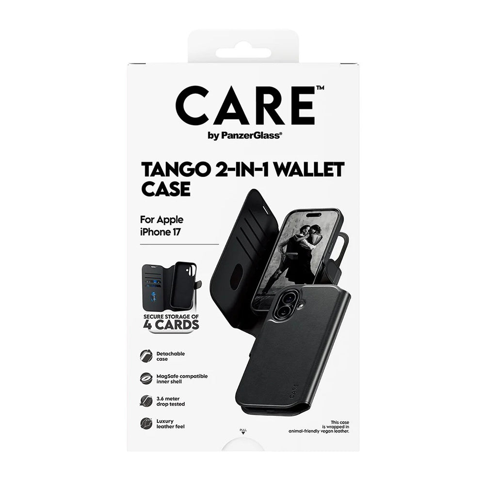 Etui MagSafe dla Apple iPhone 17, PanzerGlass, Care Feature Tango Two-in-One, Czarne