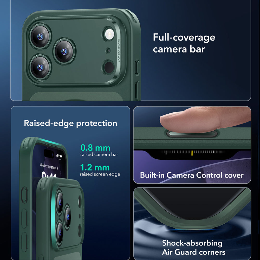 Etui MagSafe dla Apple iPhone 17 Pro, ESR, Classic Hybrid, Satynowa Zieloność