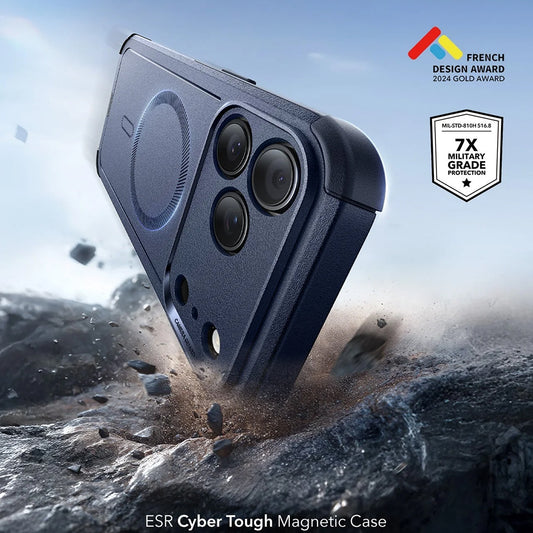 Etui MagSafe dla Apple iPhone 17 Pro, ESR, Cyber, Niebieskie