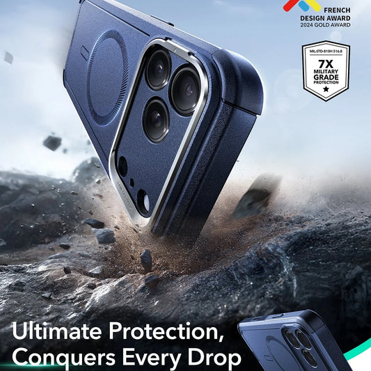 Etui MagSafe dla Apple iPhone 17 Pro, ESR, Cyber Armor Kickstand, Niebieskie