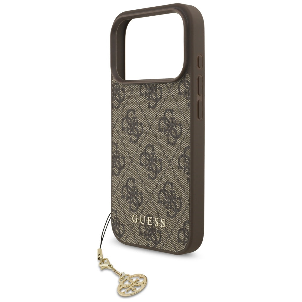 MagSafe Case for Apple iPhone 17 Pro, Guess, 4G Charm Cradle, Brown
