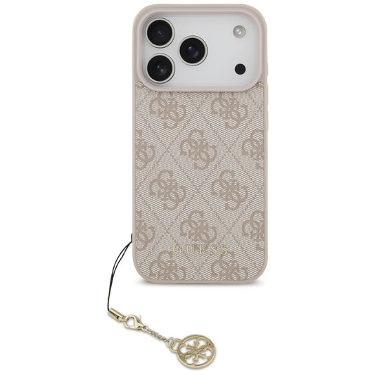 Etui MagSafe dla Apple iPhone 17 Pro, Guess, 4G Charm Cradle, Różowy