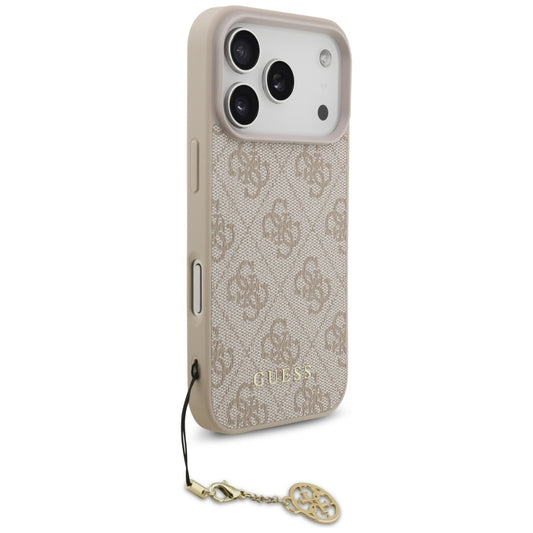 Etui MagSafe dla Apple iPhone 17 Pro, Guess, 4G Charm Cradle, Różowy