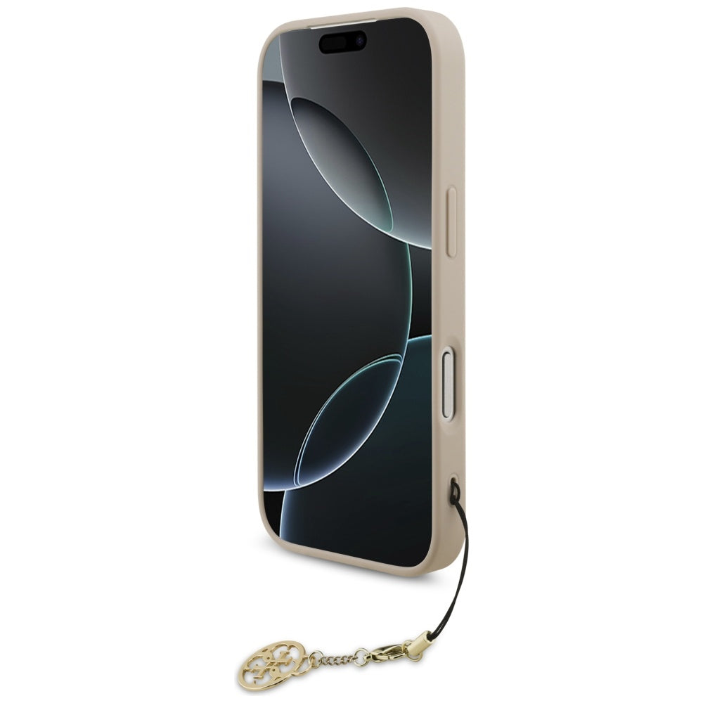 Etui MagSafe dla Apple iPhone 17 Pro, Guess, 4G Charm Cradle, Różowy