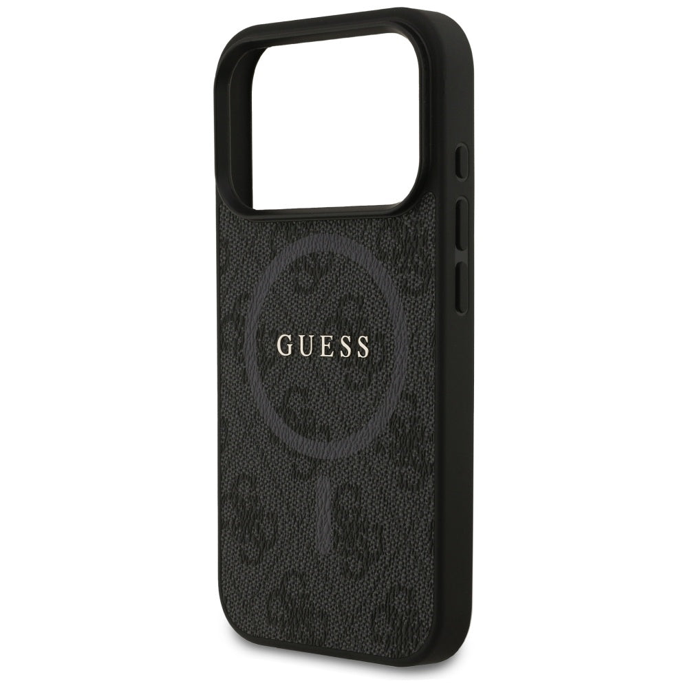 Etui MagSafe dla Apple iPhone 17 Pro, Guess, 4G Ring Classic Logo, Czarne
