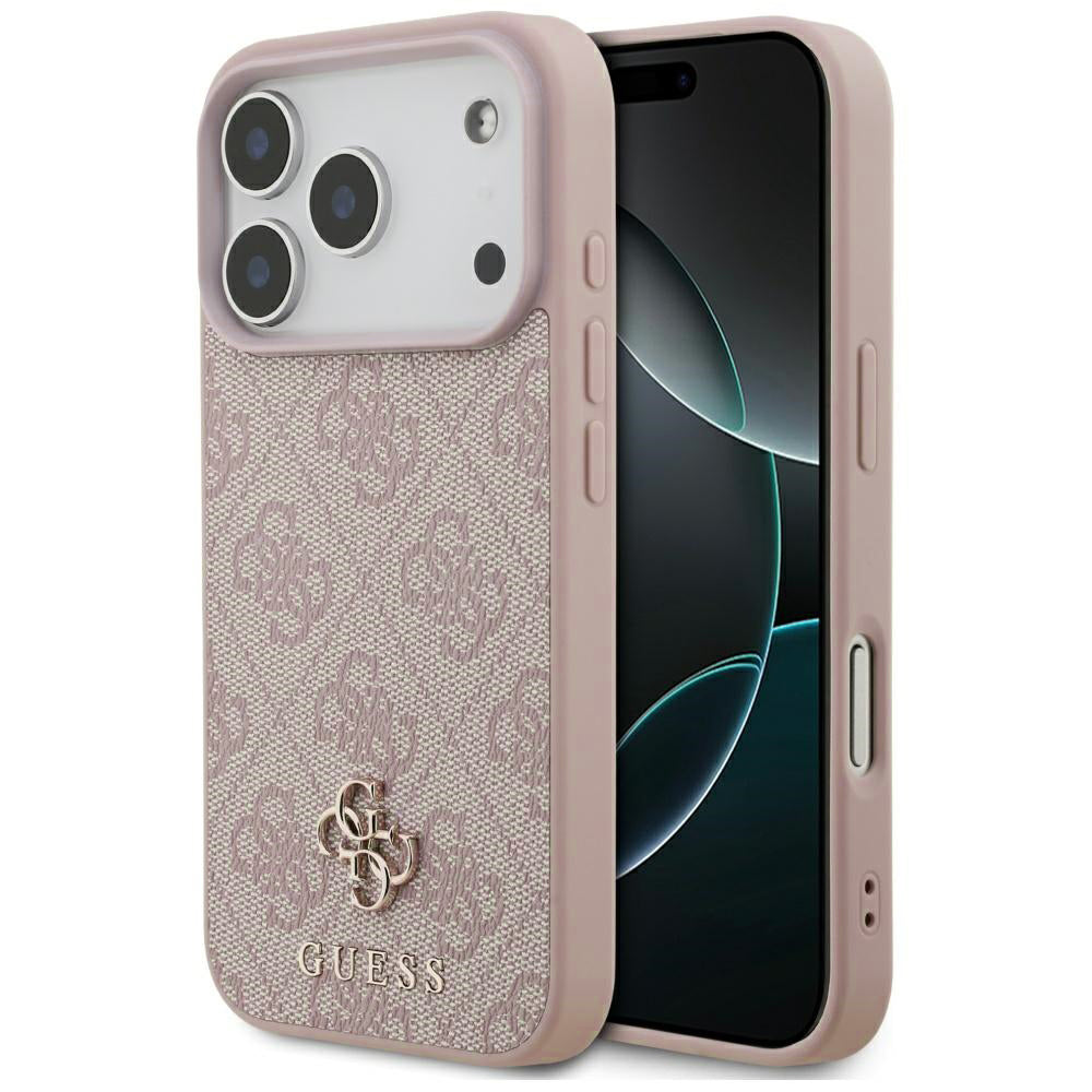 Etui MagSafe dla Apple iPhone 17 Pro, Guess, 4G Small and Classic Logo, Różowy