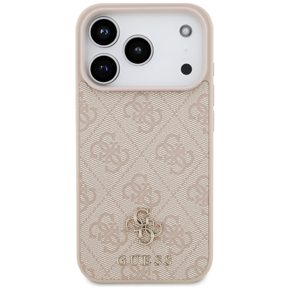 Etui MagSafe dla Apple iPhone 17 Pro, Guess, 4G Small and Classic Logo, Różowy