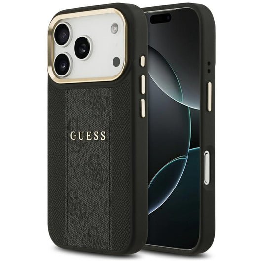 Etui MagSafe dla Apple iPhone 17 Pro, Guess, 4G Stripe, Czarne