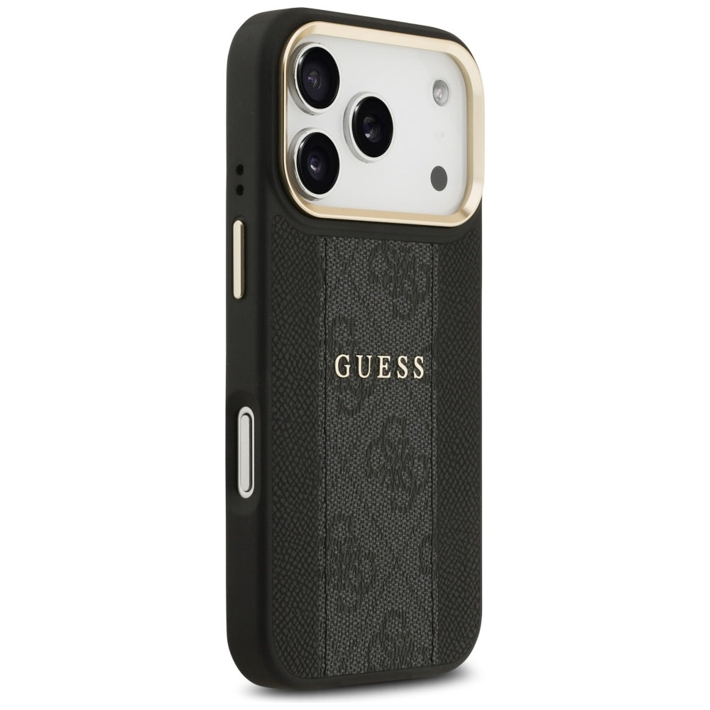 Etui MagSafe dla Apple iPhone 17 Pro, Guess, 4G Stripe, Czarne