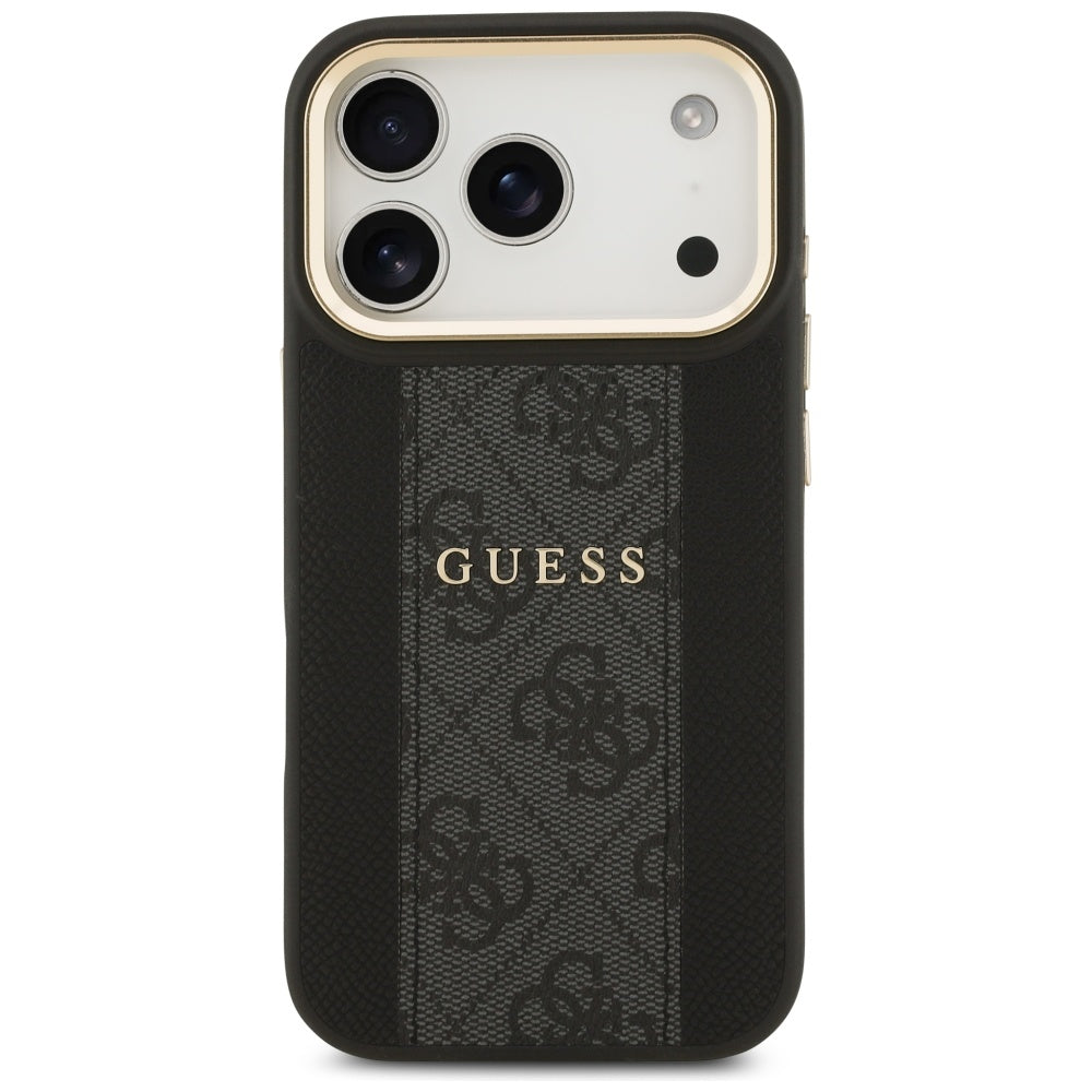 Etui MagSafe dla Apple iPhone 17 Pro, Guess, 4G Stripe, Czarne